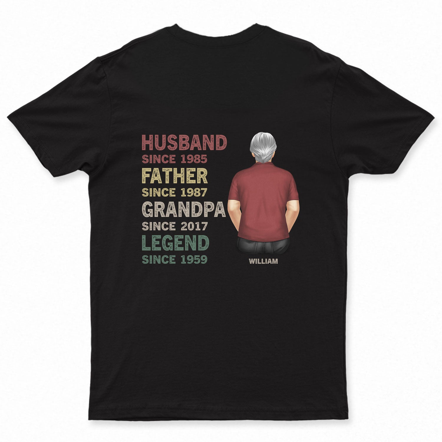 Husband Father Grandpa Legend - Gift For Father - Personalized Custom T Shirt