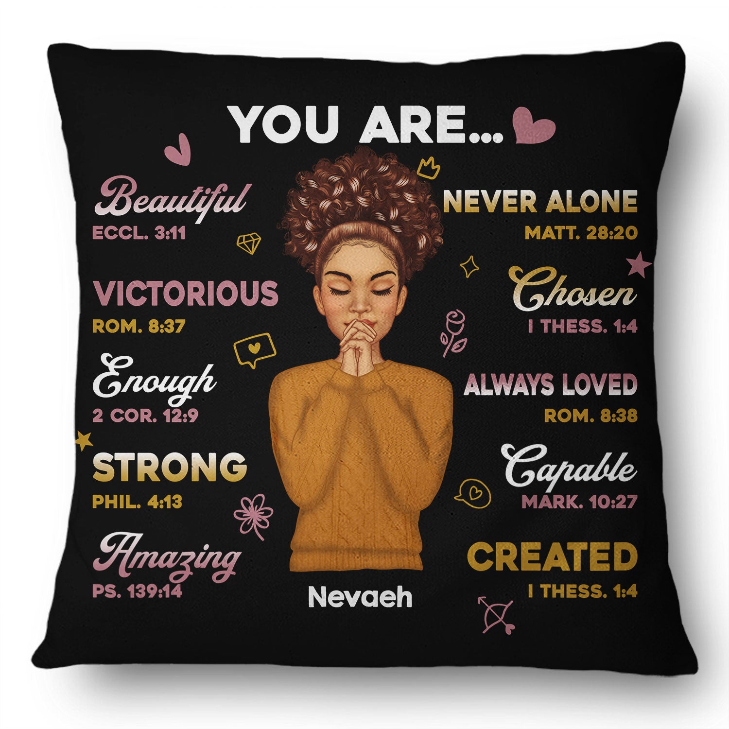 You Are Beautiful Victorious - Gift For Women - Personalized Custom Pillow