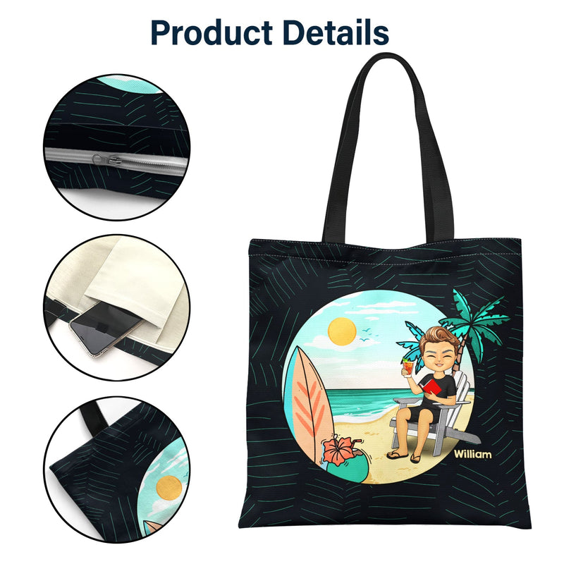 It's Always Summer Vacation Retired - Personalized Custom Zippered Canvas Bag