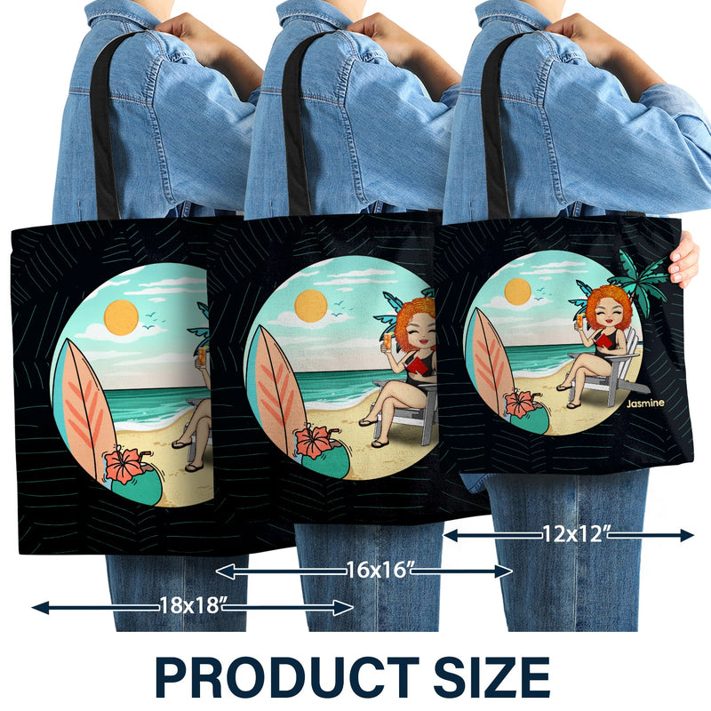 It's Always Summer Vacation Retired - Personalized Custom Zippered Canvas Bag