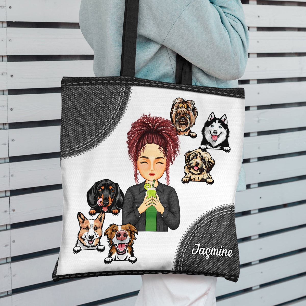 Pet Lovers Just A Girl Who Loves Dogs - Gift For Women, Gift For Pet Lovers Pet Mom - Personalized Zippered Canvas Bag