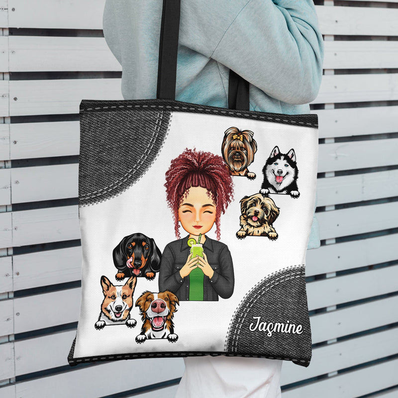 Pet Lovers Just A Girl Who Loves Dogs - Gift For Women, Gift For Pet Lovers Pet Mom - Personalized Zippered Canvas Bag