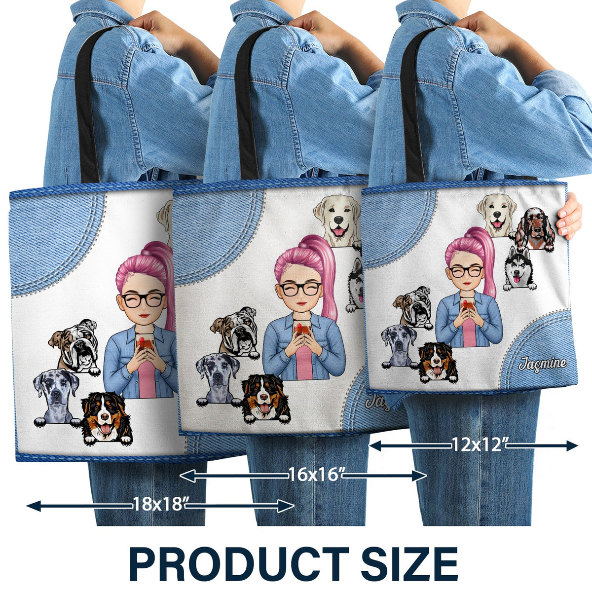 Pet Lovers Just A Girl Who Loves Dogs - Gift For Women, Gift For Pet Lovers Pet Mom - Personalized Zippered Canvas Bag