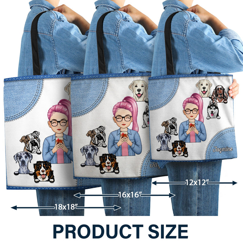 Pet Lovers Just A Girl Who Loves Dogs - Gift For Women, Gift For Pet Lovers Pet Mom - Personalized Zippered Canvas Bag