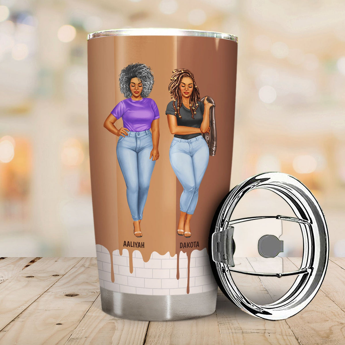 Soul Sistas - Gift For Sisters And Best Friends - Personalized Tumbler
