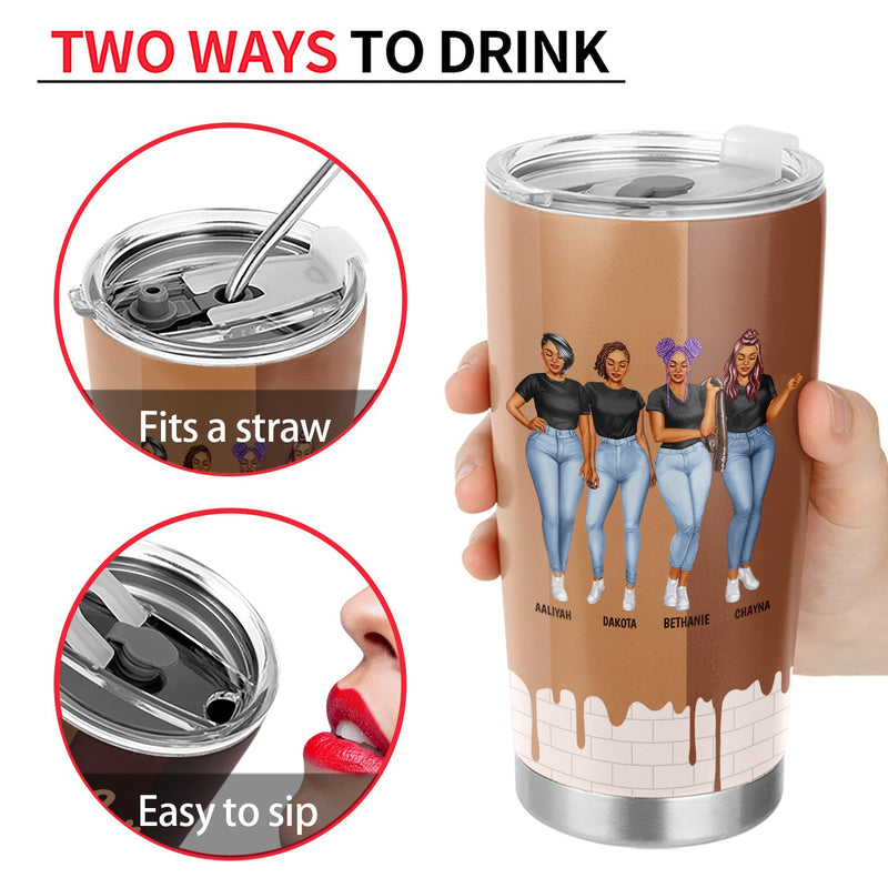 Soul Sistas - Gift For Sisters And Best Friends - Personalized Tumbler