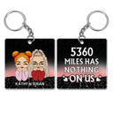 Meilleur ami longue distance : Miles n'a rien à voir avec nous - Cadeau pour meilleur ami - Porte-clés en acrylique personnalisé