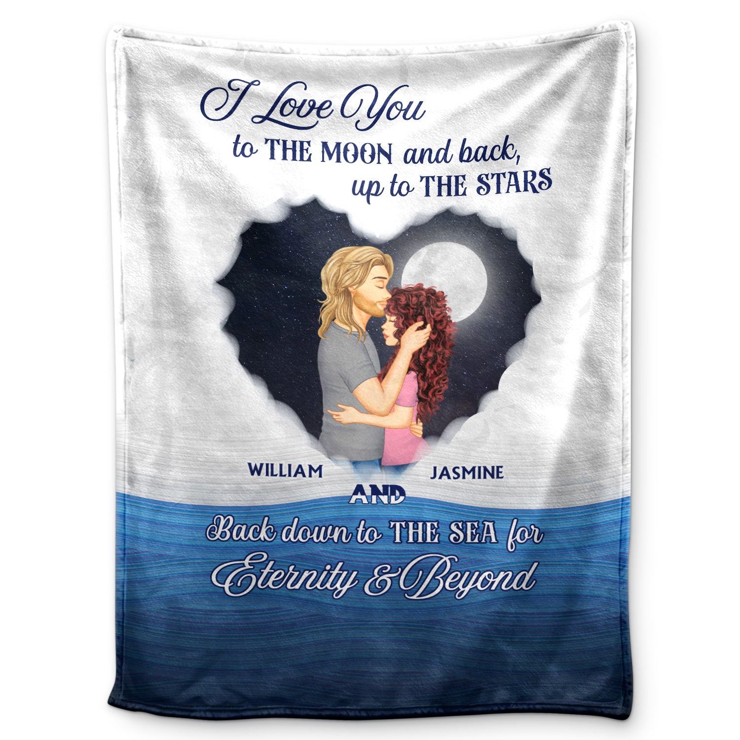Up To The Stars - Gift For Couples - Personalized Fleece Blanket