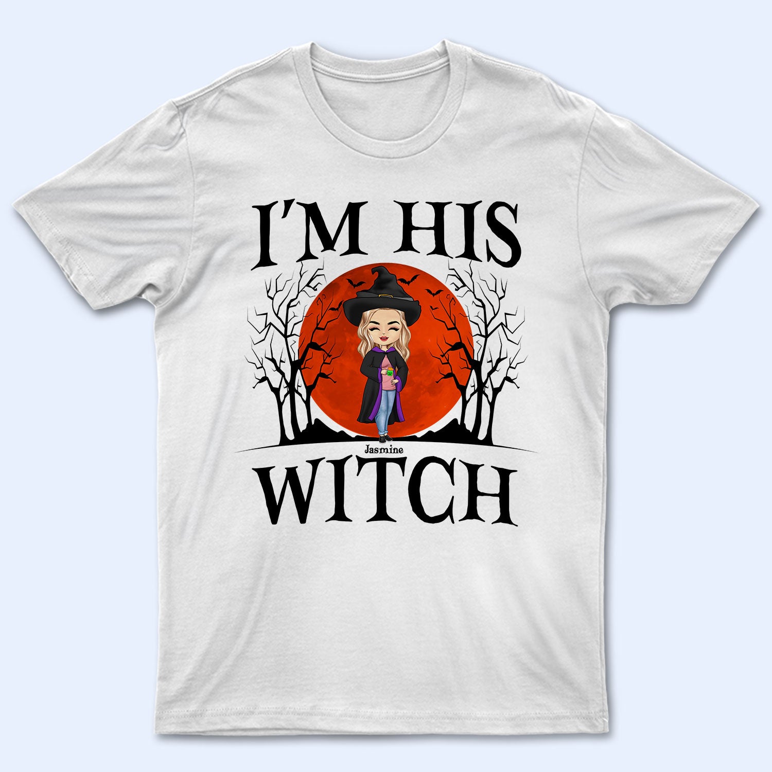Her Boo His Witch - Gift For Couples - Personalized T Shirt