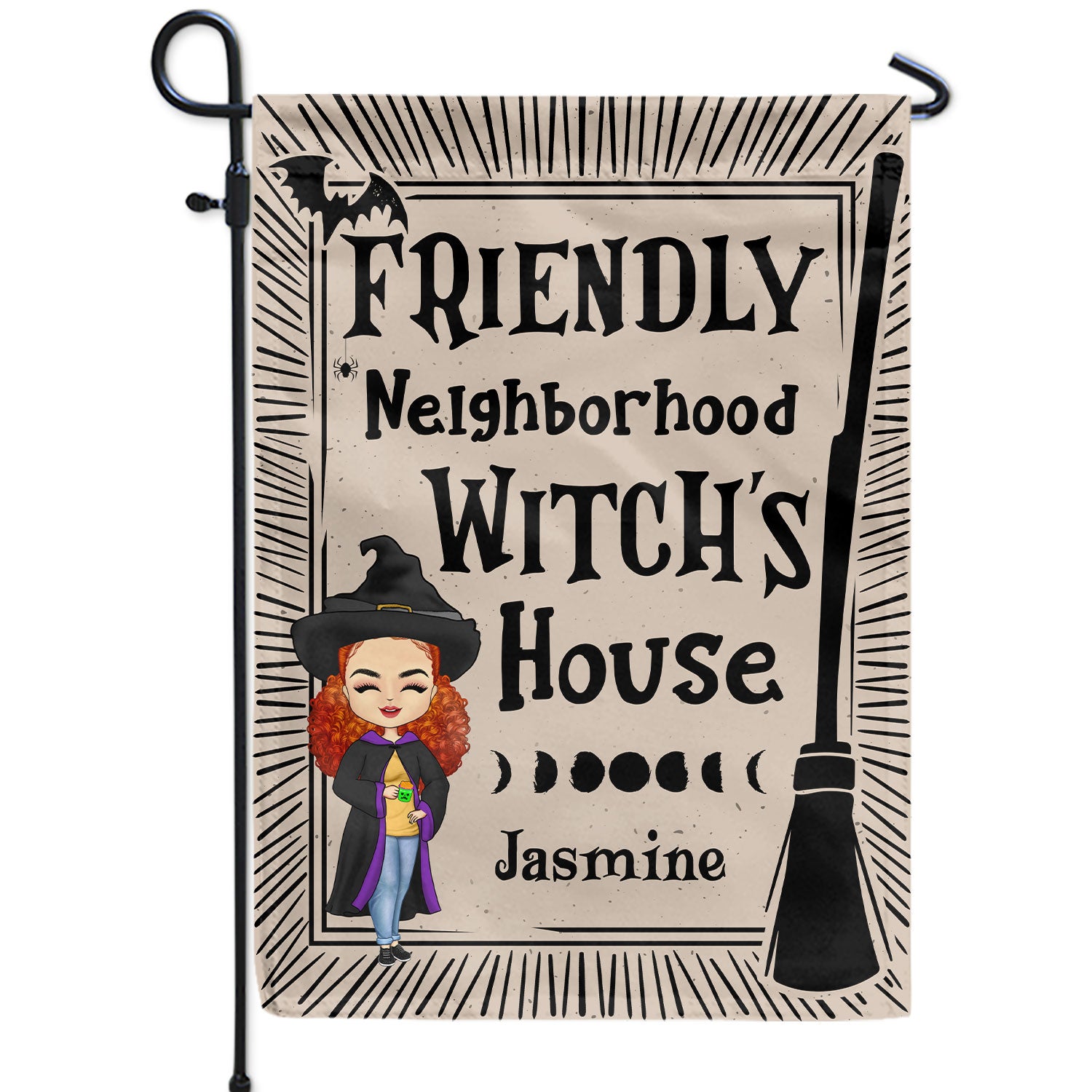 Friendly Neighborhood Witch's House - Gift For Yourself, Gift For Women, Gift For Men - Personalized Flag