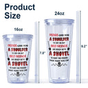 Prêt avec une pelle - Cadeau pour meilleur ami - Gobelet isotherme personnalisé en acrylique avec paille