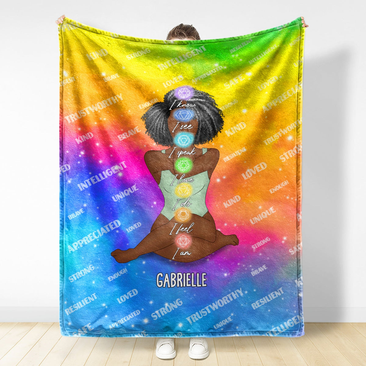 Yoga I Know I See - Gift For Yourself, Gift For Women - Personalized Fleece Blanket