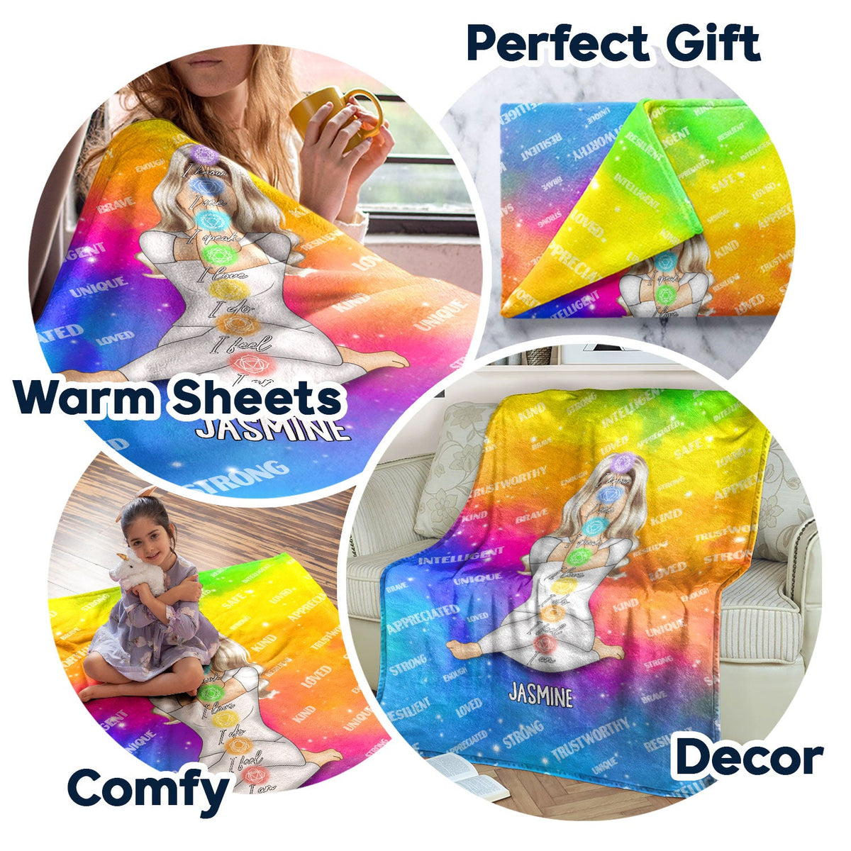 Yoga I Know I See - Gift For Yourself, Gift For Women - Personalized Fleece Blanket