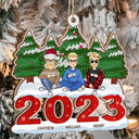 2023 Christmas Gift For Siblings And Besties - Personalized Wooden Cutout Ornament