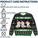 Christmas Cats Is This Jolly Enough - Gift For Cat Lovers - Personalized Unisex Ugly Sweater