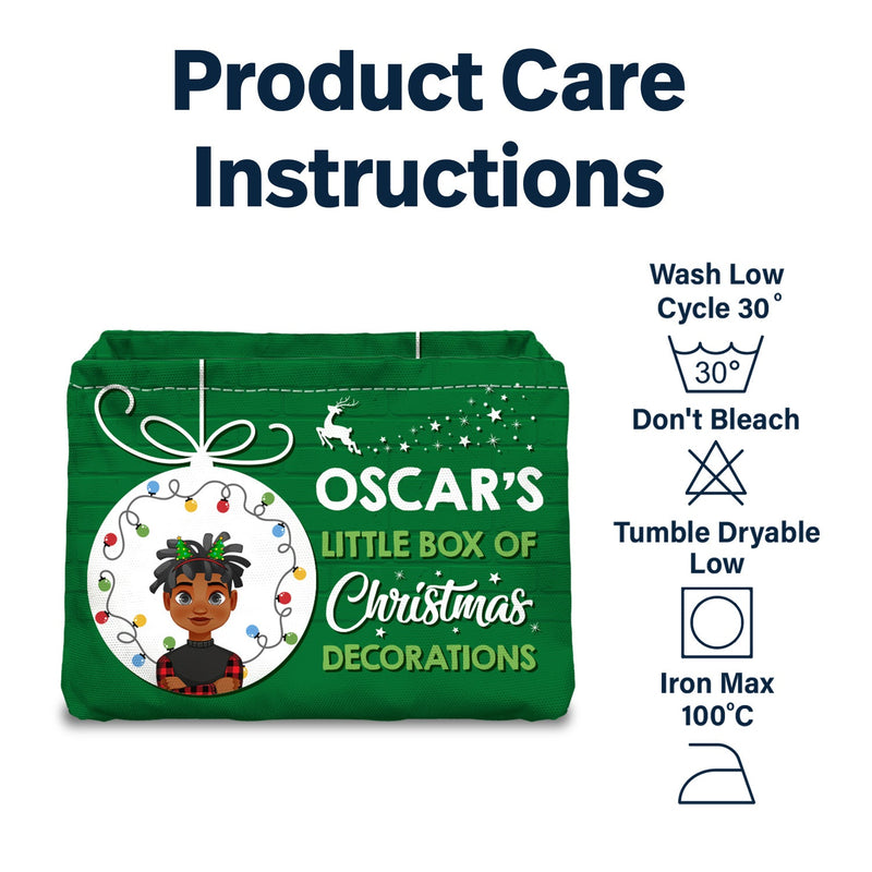 Little Box Of Christmas Decorations - Gift For Family - Personalized Storage Box