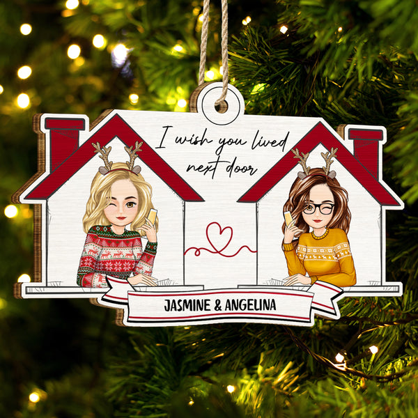 Christmas Wish We Were Neighbors - Gift For Sibling And Bestie - Perso -  Wander Prints™