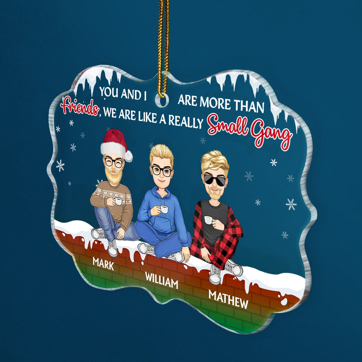 A Really Small Gang - Christmas Gift For Besties - Personalized Medall ...
