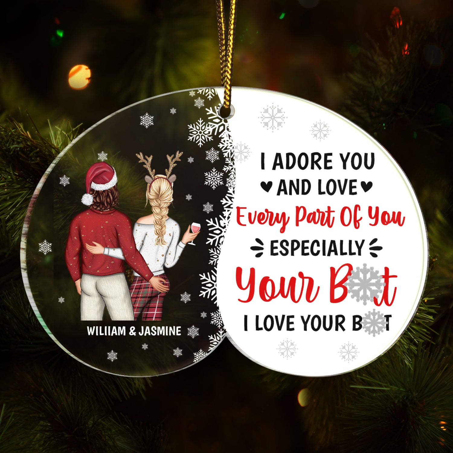 Every Part Of You - Christmas Gift For Couples - Personalized Custom Shaped Acrylic Ornament