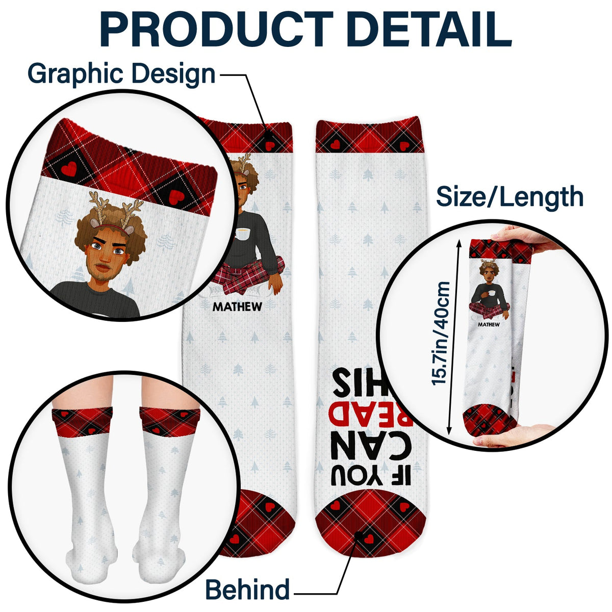 Christmas If You Can Read This Bring Me A Cup - Gift For Yourself - Personalized Socks