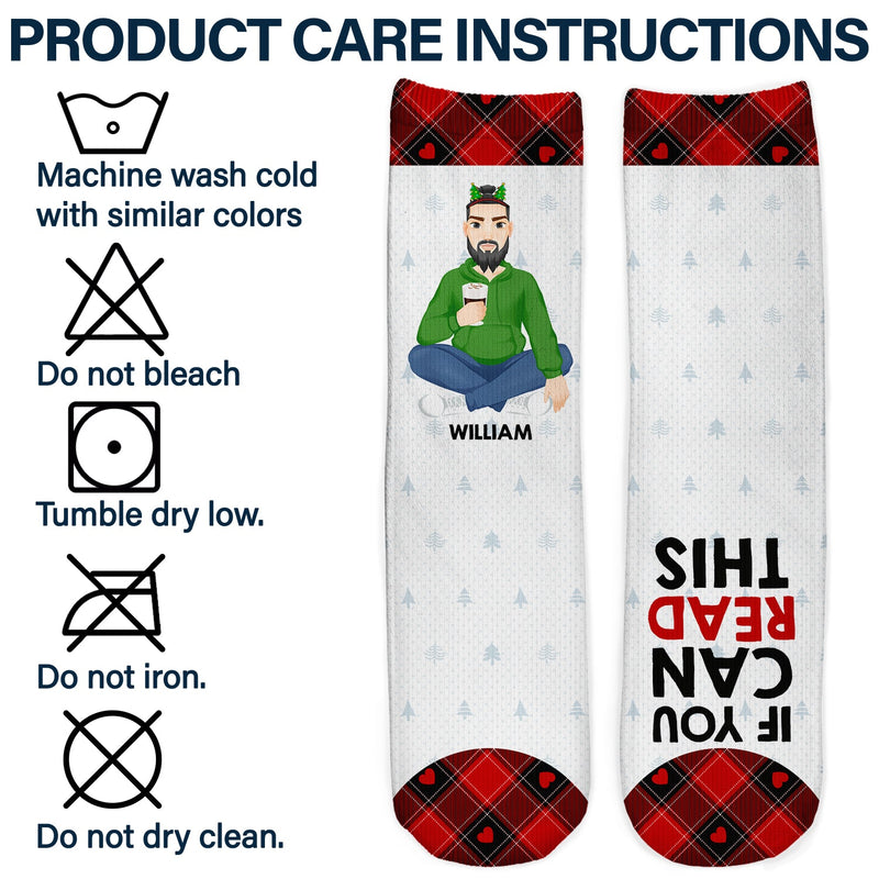 Christmas If You Can Read This Bring Me A Cup - Gift For Yourself - Personalized Socks