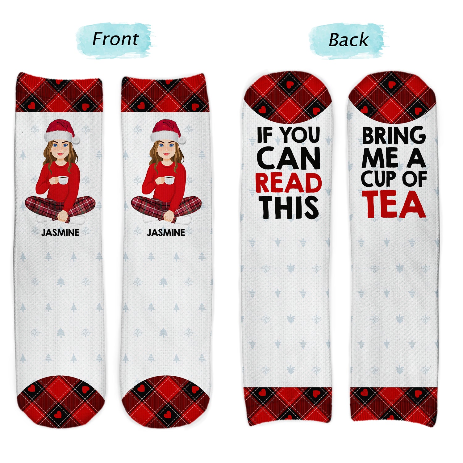 Christmas If You Can Read This Bring Me A Cup - Gift For Yourself - Personalized Socks