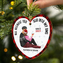 Christmas Couple All Because You Slid Into My Dms - Gift For Couples - Personalized Custom Shaped Wooden Ornament