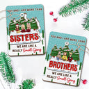 You And I Are More - Christmas - Gift For Siblings, Sisters, Brothers, Besties, Coworkers - Personalized Wooden Card With Pop Out Ornament
