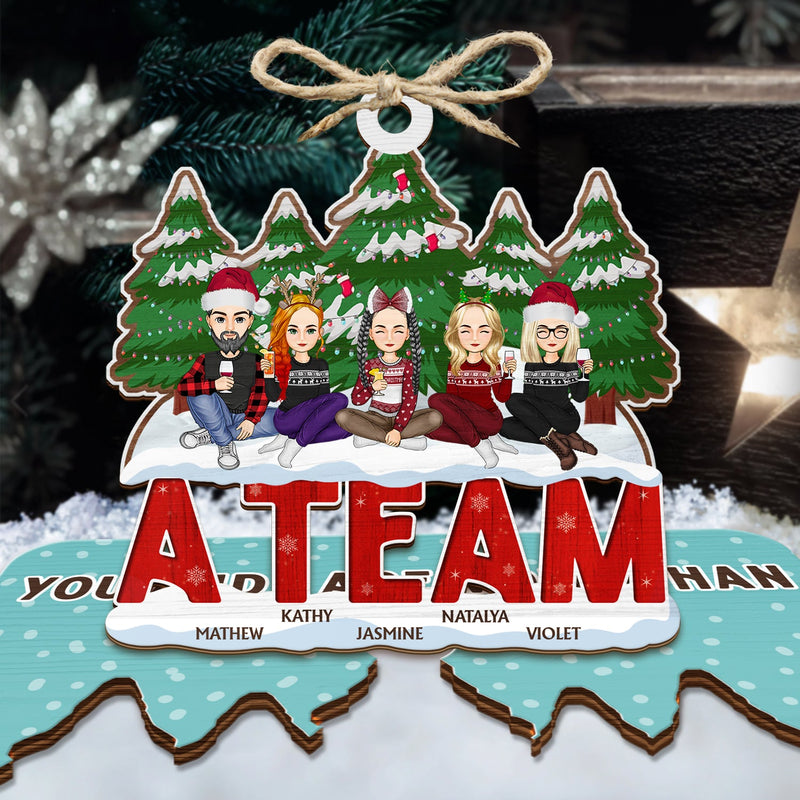 You And I Are More - Christmas - Gift For Siblings, Sisters, Brothers, Besties, Coworkers - Personalized Wooden Card With Pop Out Ornament