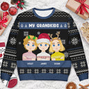 Christmas My Grandkids Our Grandkids - Gift For Grandparents - Personalized Unisex Ugly Sweater