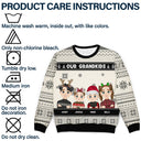 Christmas My Grandkids Our Grandkids - Gift For Grandparents - Personalized Unisex Ugly Sweater