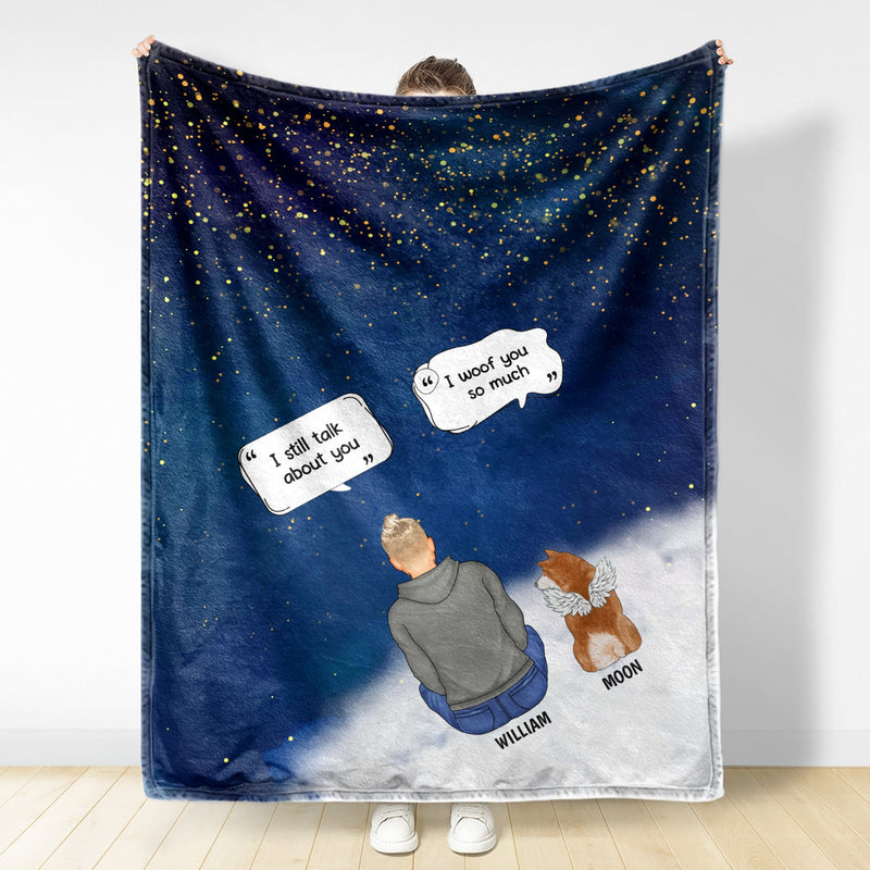 Pet Memorial I Miss You - Memorial Gift For Pet Lovers - Personalized Fleece Blanket