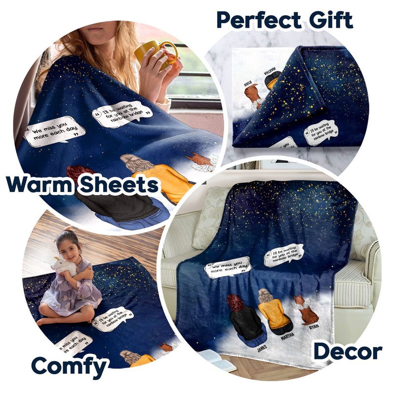 Pet Memorial I Miss You - Memorial Gift For Pet Lovers - Personalized Fleece Blanket