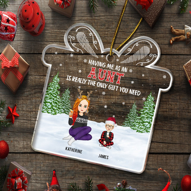 Cadeau de Noël familial dont vous avez besoin - Cadeau pour la famille - Ornement acrylique personnalisé en forme