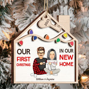 In Our New Home - Christmas Gift For Couple - Personalized 2-Layered Wooden Ornament