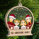 Décoration de Noël personnalisée avec prénom et prénom - Cadeau pour la famille - Décoration mixte personnalisée à 2 couches