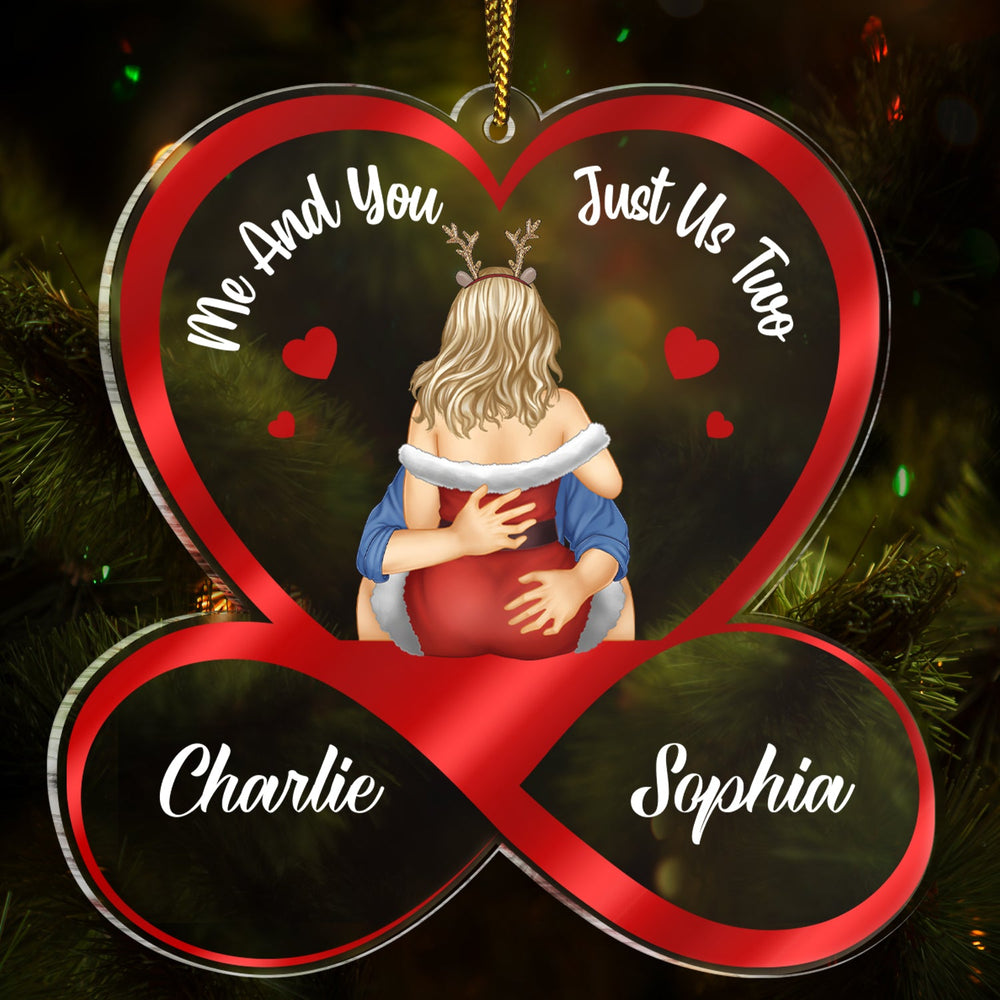 Just Us Two - Christmas Gift For Couples - Personalized Custom Shaped Acrylic Ornament