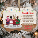 Christmas Thank You Gift Being Part Of My Journey - Gift For Bestie - Personalized Medallion Wooden Ornament