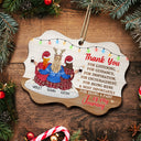 Christmas Thank You Gift Being Part Of My Journey - Gift For Bestie - Personalized Medallion Wooden Ornament