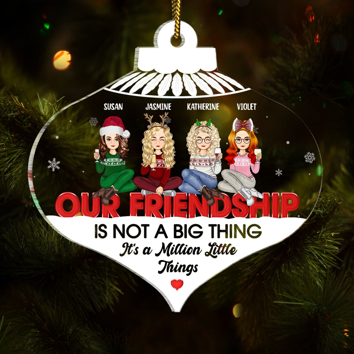 Million Little Things - Cadeau de Noël pour meilleure amie - Décoration acrylique personnalisée