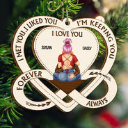 Je te garde - Cadeau de Noël pour les couples - Décoration en bois découpée personnalisée
