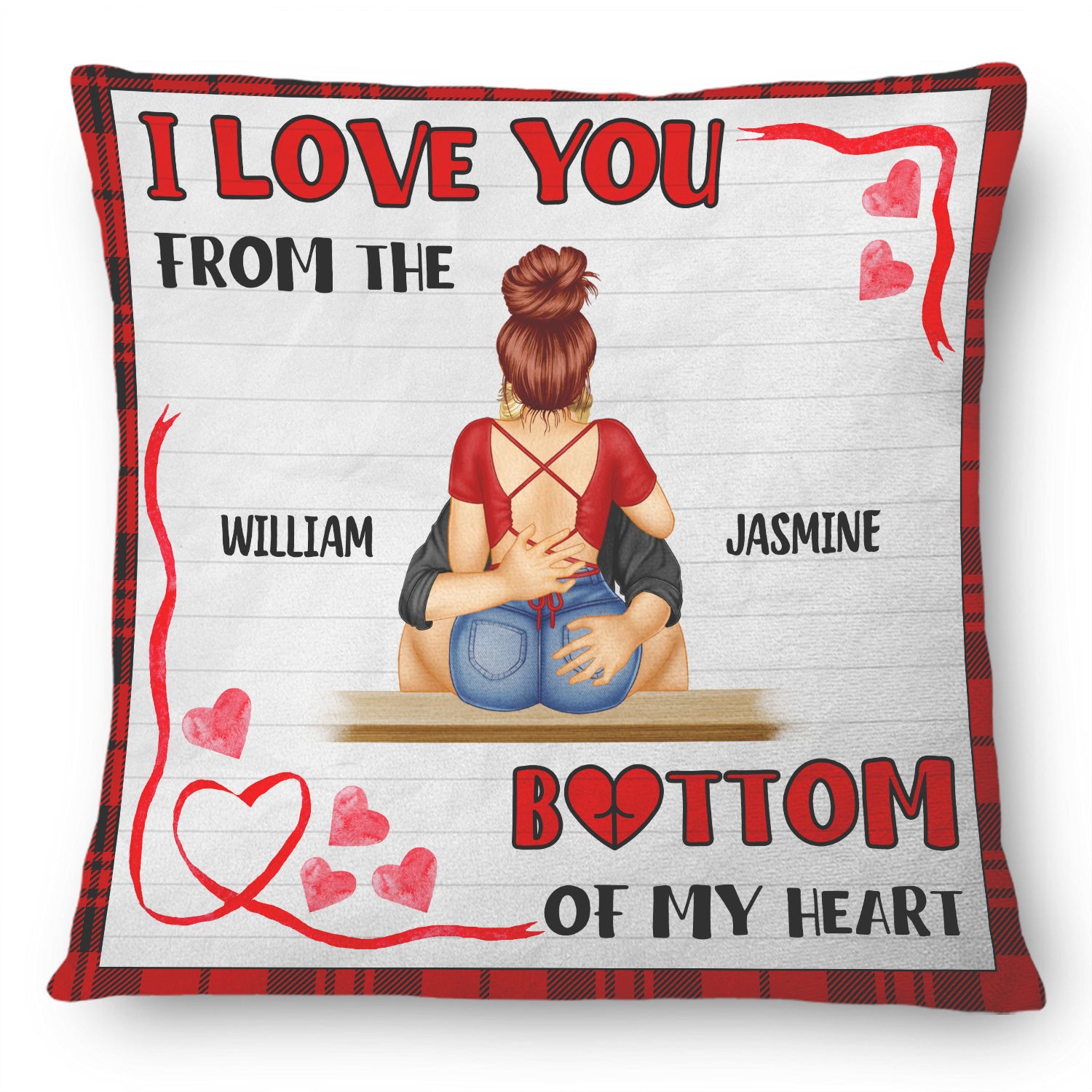 Bottom Of My Heart - Gift For Couples - Personalized Pillow