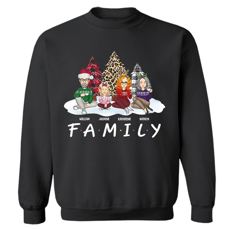 Dessin animé de Noël « Nous sommes une famille » - Cadeau pour la famille - Sweat-shirt personnalisé