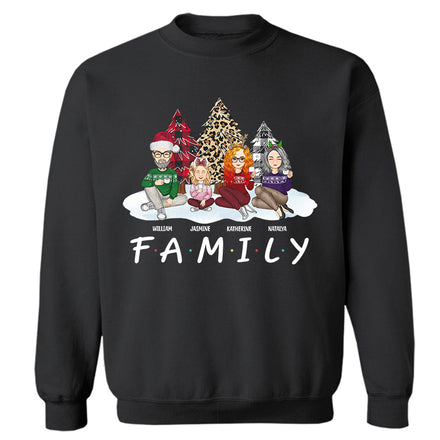 Dessin animé de Noël « Nous sommes une famille » - Cadeau pour la famille - Sweat-shirt personnalisé