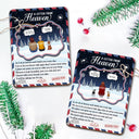 Christmas A Letter From Heaven - Pet Memorial - Personalized Wooden Card With Pop Out Medallion Ornament