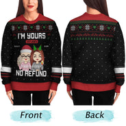 Pull moche unisexe personnalisé « Je suis à toi » de Noël ! Cadeau pour couple