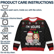 Pull moche unisexe personnalisé « Je suis à toi » de Noël ! Cadeau pour couple
