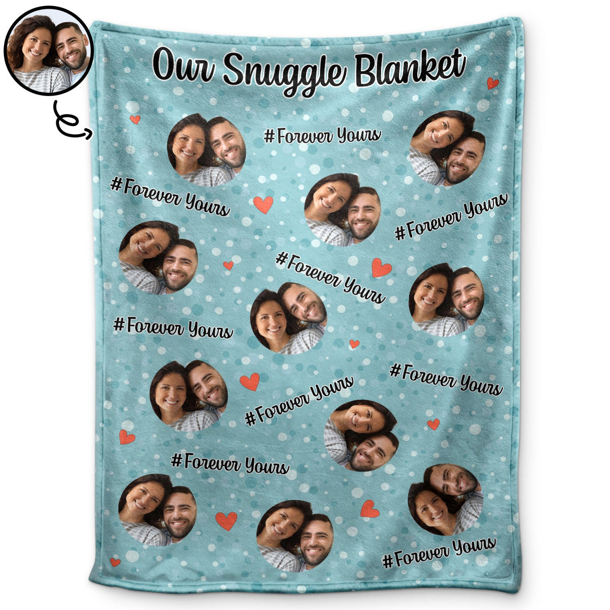 Custom Photo Couple Our Snuggle Blanket Gift For Couples Personali