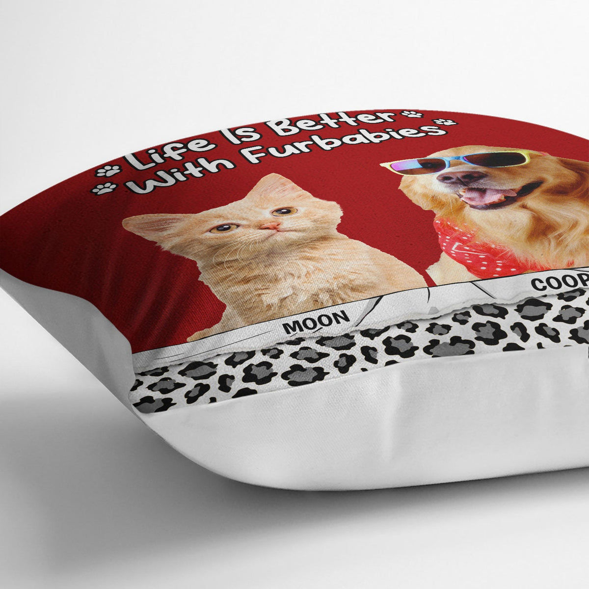 Custom Photo Life Is Better With Dogs - Gift For Pet Lovers - Personalized Pillow