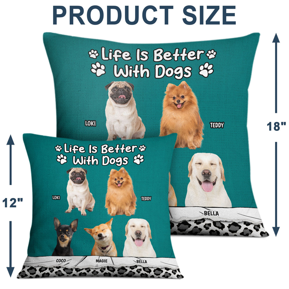 Custom Photo Life Is Better With Dogs - Gift For Pet Lovers - Personal 